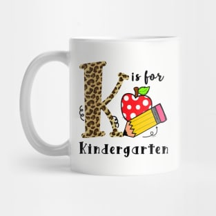 Back To School K Is For Kindergarten Mug